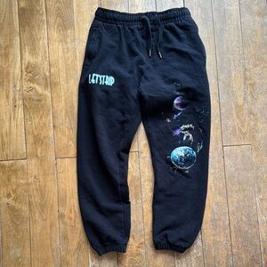 Sturinolo Triplets Black Let’s Trip Joggers with Space Design XS